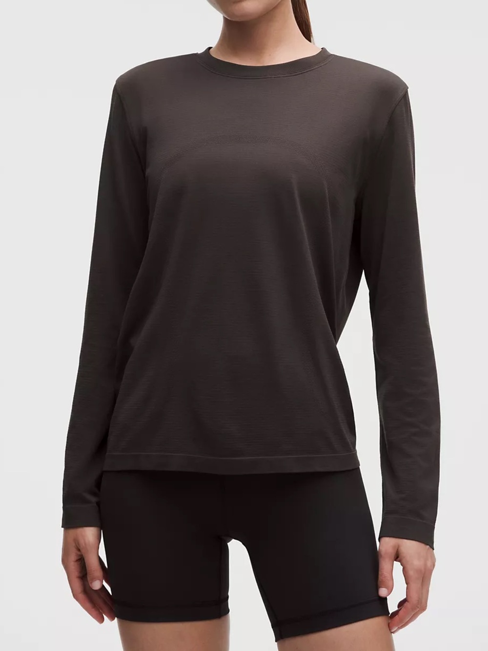 Lululemon Swiftly Relaxed Long-Sleeve Shirt Hip Length Mahogany Muse Size 12